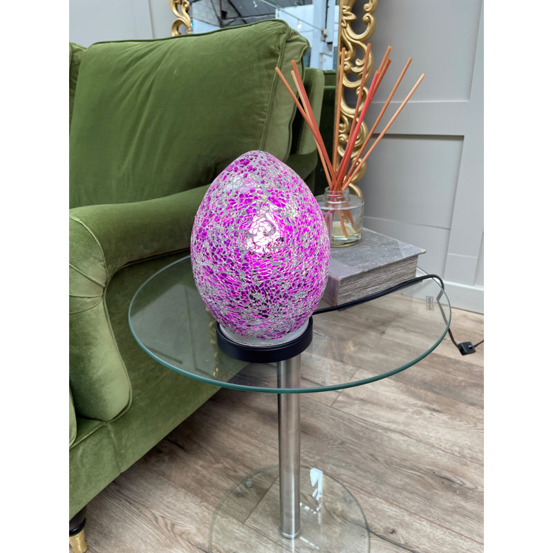 20Cm Table Lamp, Pink Rose
