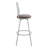 Azalea Park 2-Pack Indoor Adjustable 24" or 29" Silver Lattice Swivel Barstool, Grey Seat