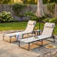 2 pièces de chaise de bronzage avec chaise longue d'extérieur réglable à 4 niveaux avec coussin pour plage, piscine