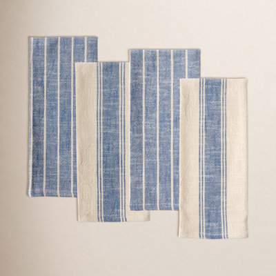 Damali 4 Piece Slubbed Tea Towel Set