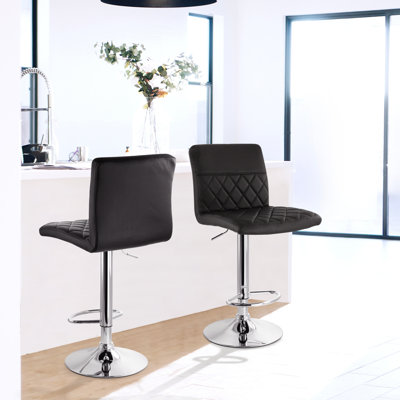 Swivel Upholstered Adjustable Height Counter Stool