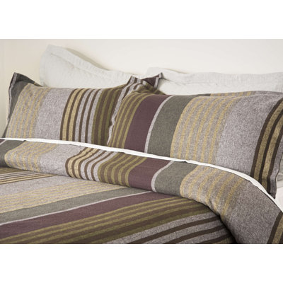Wrights Ridge Cotton Striped Duvet Cover Set with Pillowcases Included