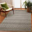 Tapis gris / noir en polyester tissé à la main Jeom-1230404148
