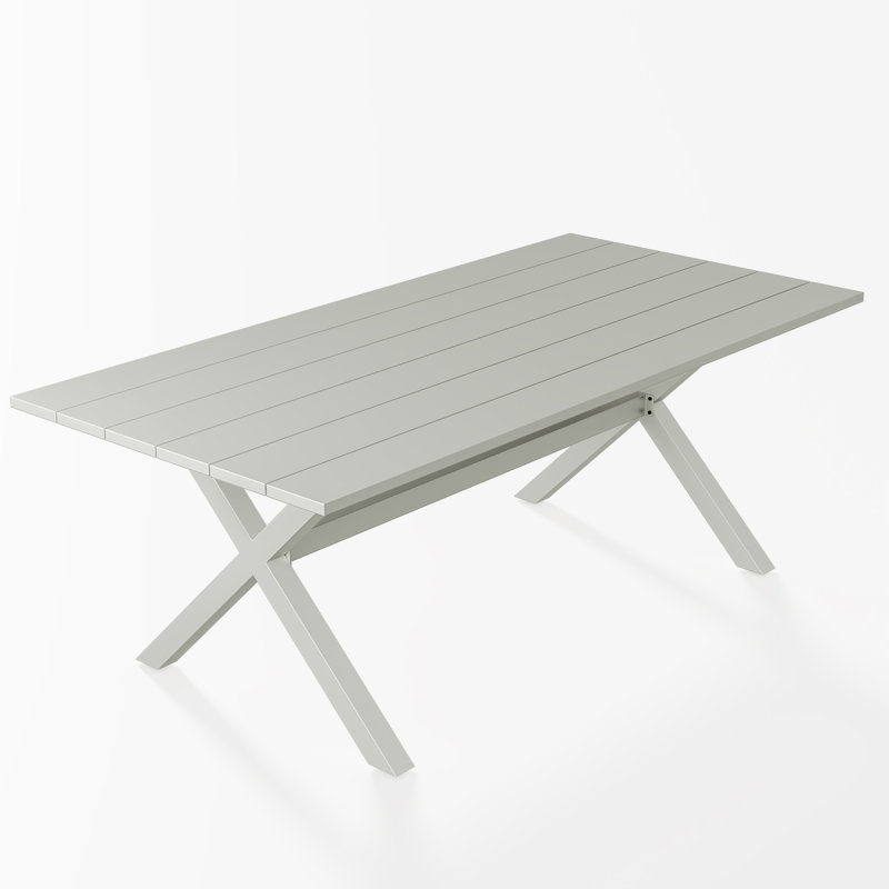 Rectangular Outdoor Dining Table , 203.2cm cm W 98.3cm cm D, White