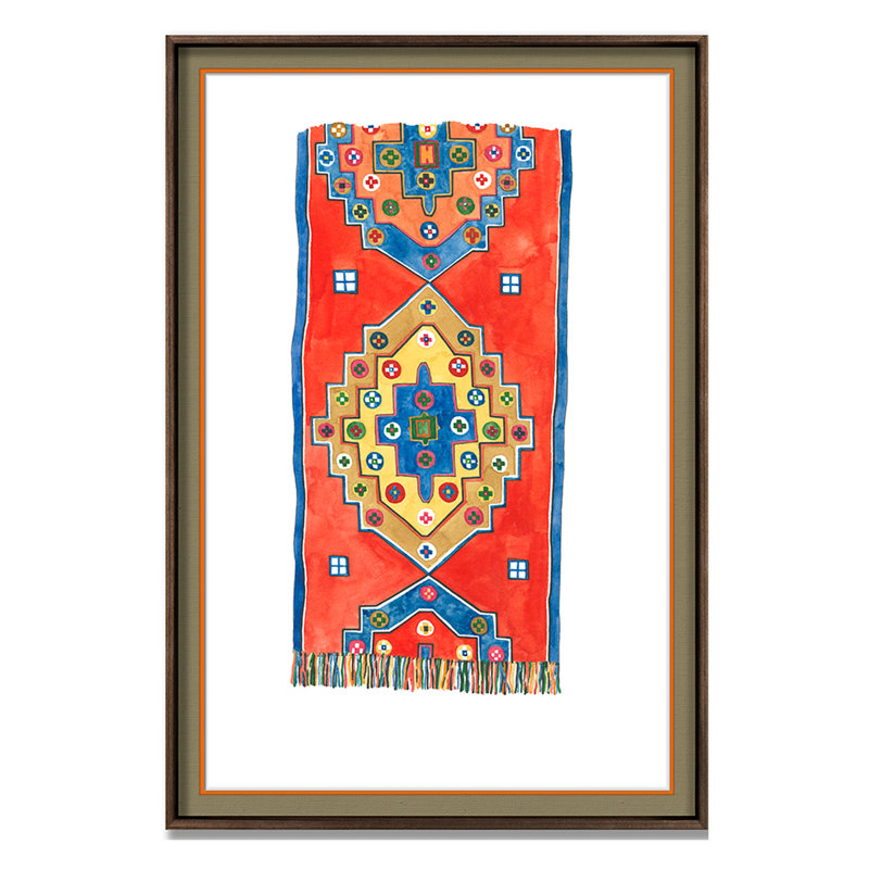 Patterned Rug 3 Print by Lawyer, Marie, 25" H x 19" W
