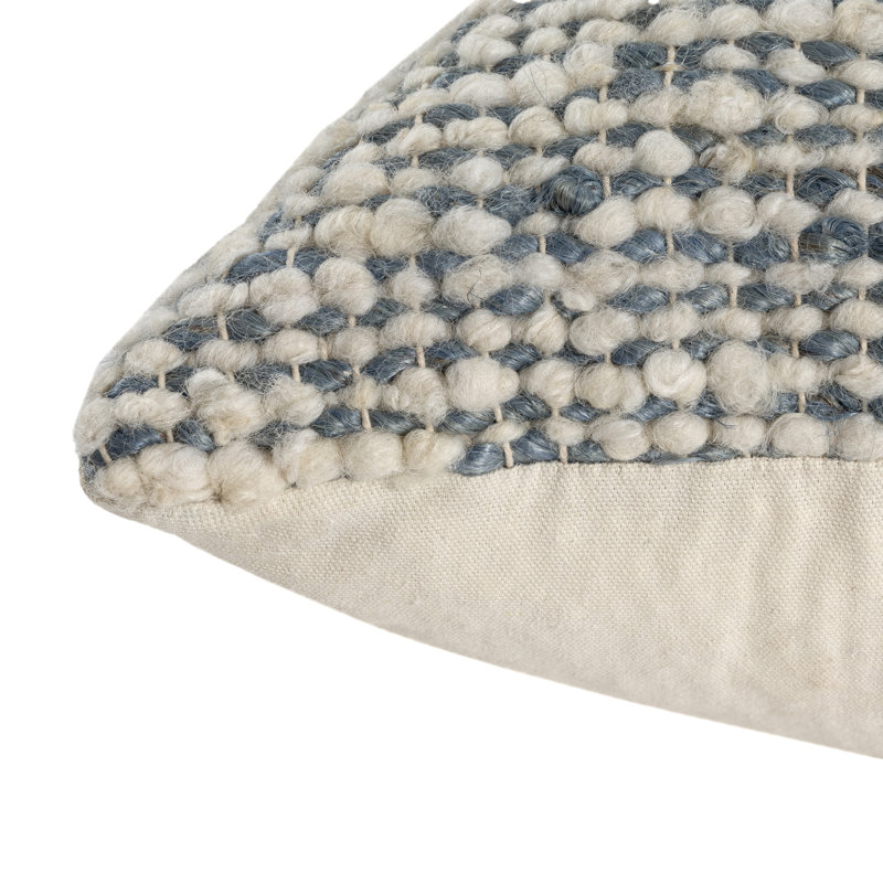 Housse de coussin Savanna Farmhouse, Bleu / Ivoire, Polyfill
