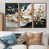 Toile avec cadre flottant brun