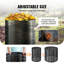 Composteur extérieur de 220 gallons, noir, extensible