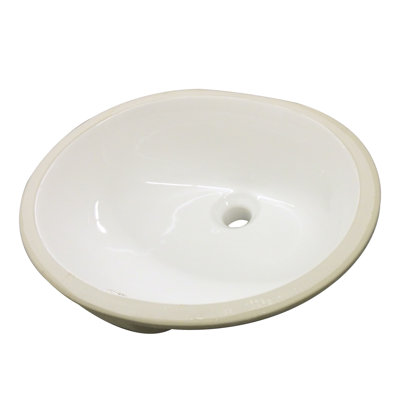 Transolid Madison 16 " Vitreous China Oval Bathroom Sink and Overflow Hole
