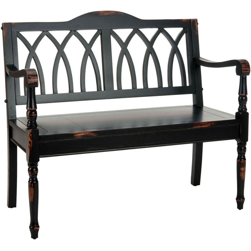 Lords Upholstered Bench, Black