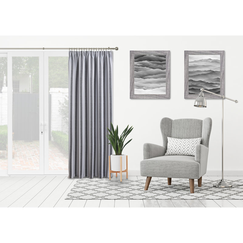 Delio Adjustable 4.83cm Single Curtain Pole, Silver