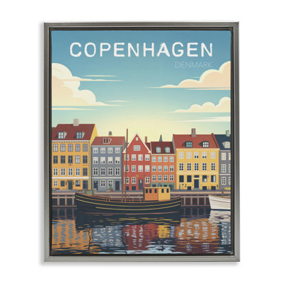 Paysage urbain de Copenhague avec cadre flottant, conçu par Andreas Magnusson