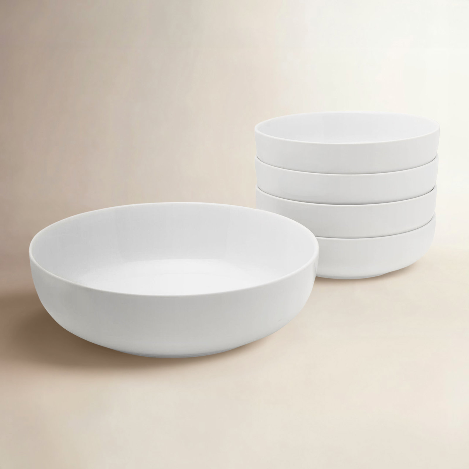 Everyday White Porcelain Pasta Bowl