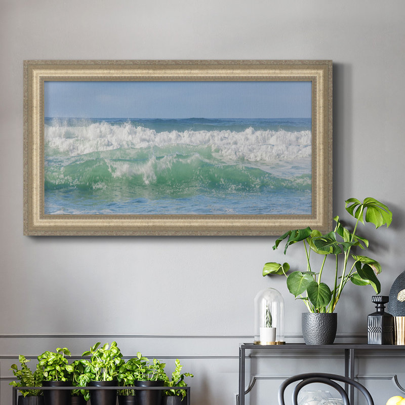 Wave Wave - Reproduction de photo sur toile simple, H 25 po x l 45 po x P 2,5 po