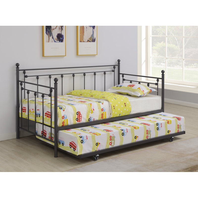 Lit de jour simple avec couchette Juan, Gunmetal