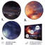 Ensemble de reproductions d'art mural en métal «Orange Dreams astronomiques - Galaxies»