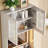 3-In-1 Adjustable LED Storage Vanity Table With Storage Stool&Flip Top