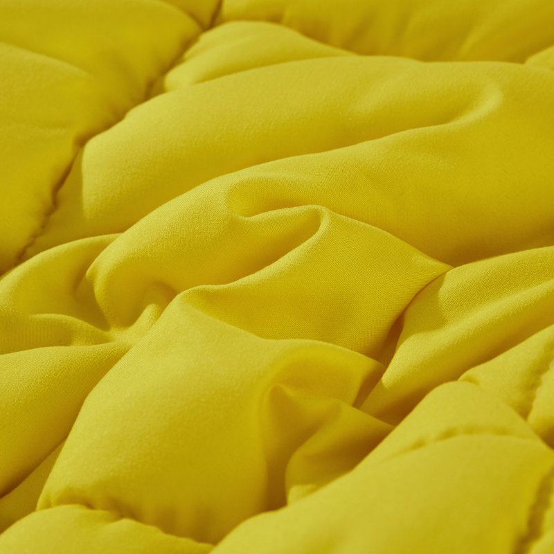 3pc Comforter Set - All Season Reversible Down Alternative Comforter with Two Shams - Breathable, Soft, Fluffy, Yellow