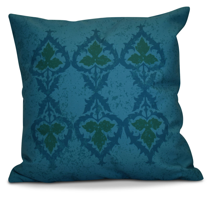 Coussin d'extérieur carré HH Revival, 18 po x 18 po, Bleu