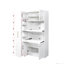 Armoire de cuisine 4 portes avec tablette coulissante multi blanche pour un rangement organisé de 4 portes et efficace