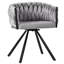 Chaises de salle à manger pivotantes en velours Kynor Glam-121784657-121784656