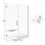 Porte de douche pivotante sans cadre H 46 po x H 76 po Celesta-15662680-15662678