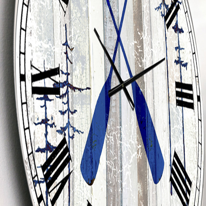 Horloge murale surdimensionnée The Blue Moose - Oars, Surdimensionné
