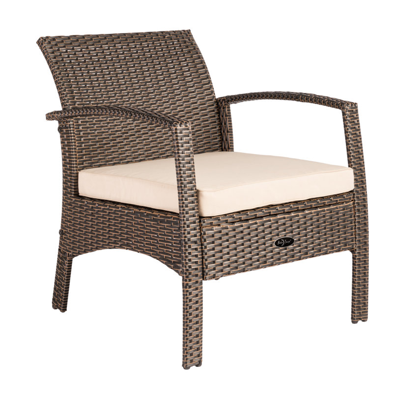 Fauteuil Pati Sense Bondi - Léger et durable - Peu d'entretien - Coussin kaki inclus - Moka