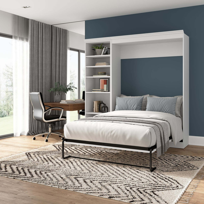 Alvaretta Murphy Storage Bed, White, Full