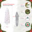 Sapin de Noël blanc élancé avec lumières-1884426898
