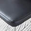 Chaises de salle à manger minimalistes, dossier incurvé en cuir de polyuréthane noir et coussins de siège