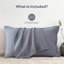 Taies d'oreiller 100% coton rayées standard, fermeture à boutons, bleu - 26 po x 20 po-135804797