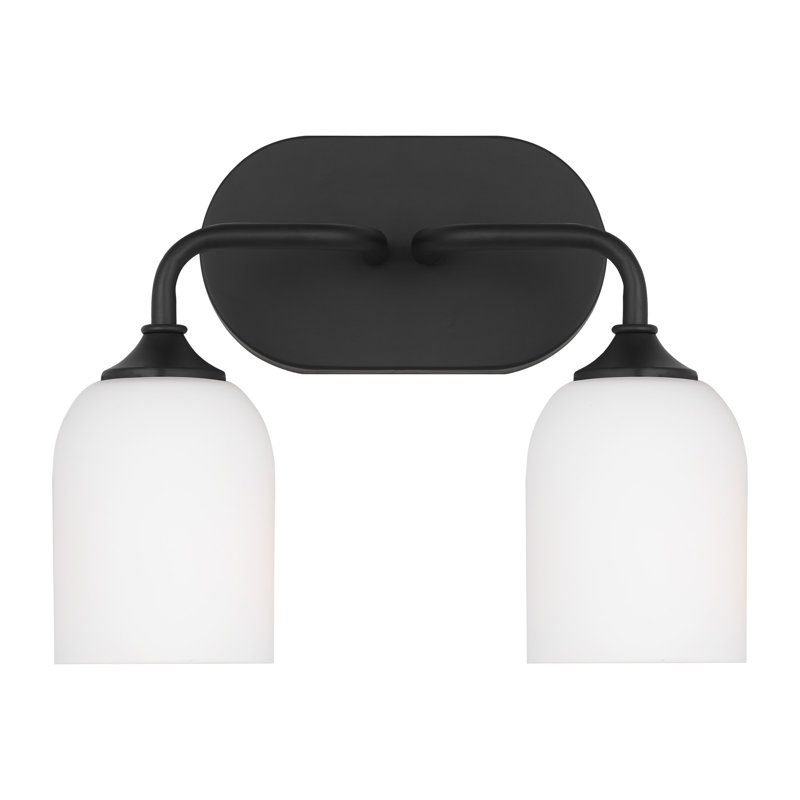 Emile Medium Vanity from Generation Lighting , Midnight Black, No