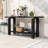 Industrial-Style Console Table with Wood Legs, Durable MDF Top, and Open Bottom Shelf-935376347