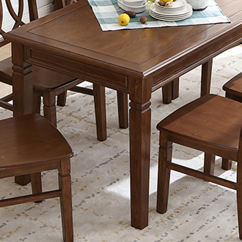 Sorina Ash Solid Wood Dining Table, 27.55" W x 47.24" L