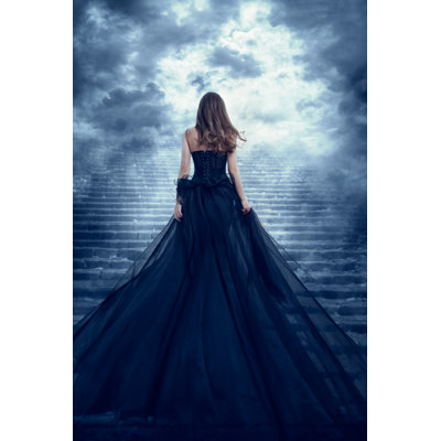 Woman In Long Dress by Inarik - Wrapped Canvas Print