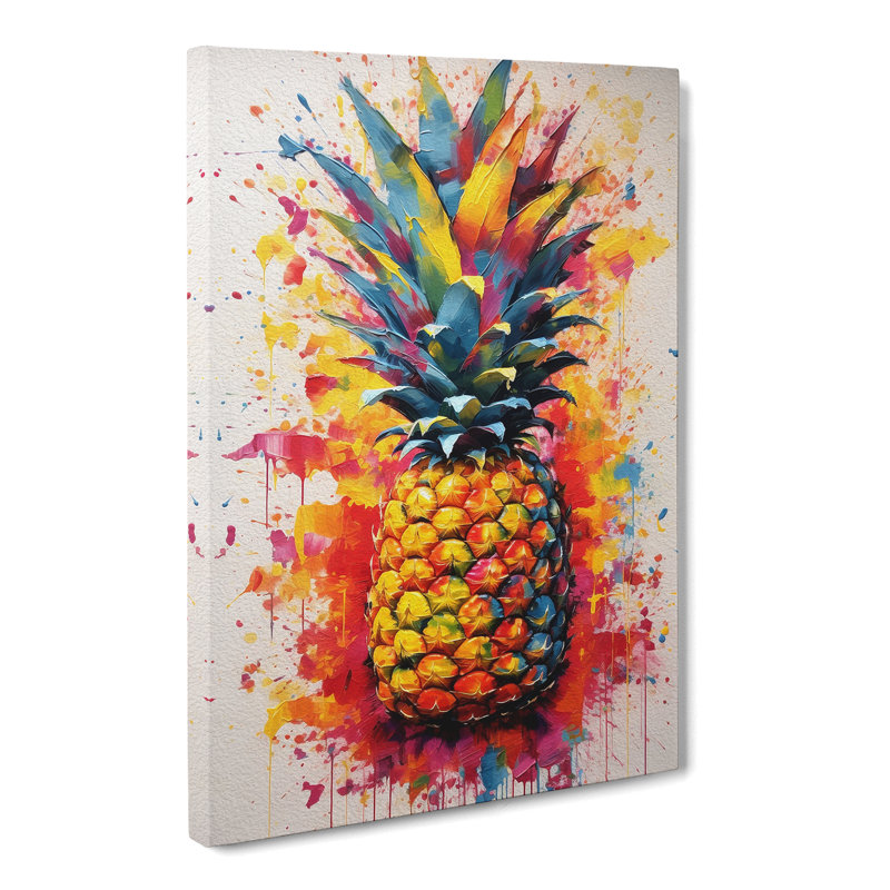 Pineapple Action No.2 - Wrapped Canvas, 50cm H x 35cm W x 3cm D