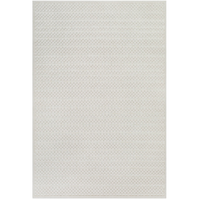 Tapis intérieur / extérieur crème Emert, Rectangle 5 pi 3 po x 7 pi 3 po