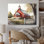 Monochome jaune et gris Farm V - Barn Farm Ranch, impressions sur toile