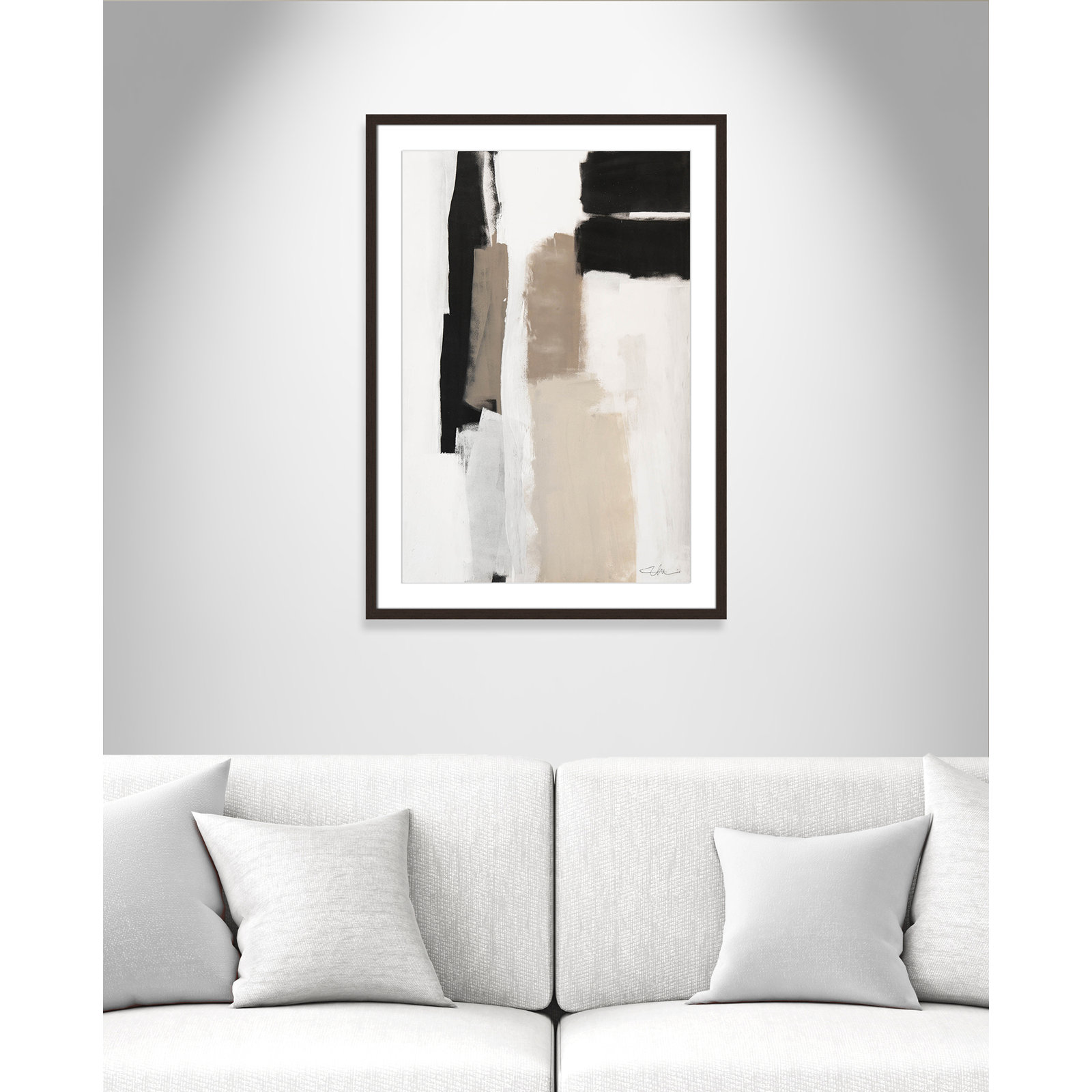 Giverny Earth Scapes II by  Print, Yes, Walnut Single Picture Frame, 35.5" H x 25.5" W x 1.25" D