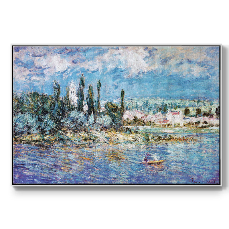 " Landscape With Thunderstorm ", 25" H x 37" W x 2" D, White