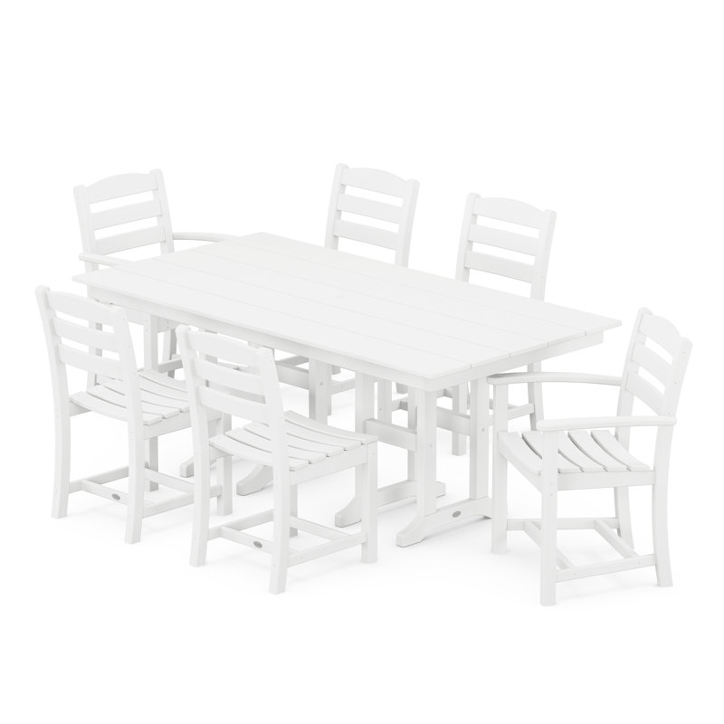Ensemble repas 7 pièces La Casa Café, Blanc