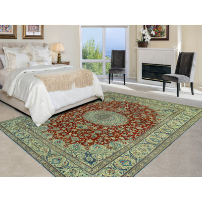Amirbek One-of-a-Kind 7'10" X 11'2" 1980s Wool Area Rug Beige