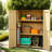 Adjustable Storage Sheds, Wood Steel Compact Rustic Organizer For Garden