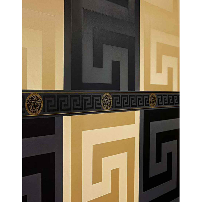 Rouleau de papier peint à texture de vinyle Froehlich, Noir / Satin, L 33 pi x l 27 po