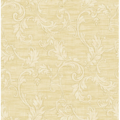 Papier peint à feuilles parchemin Sealiner parchemin métallique Darlene