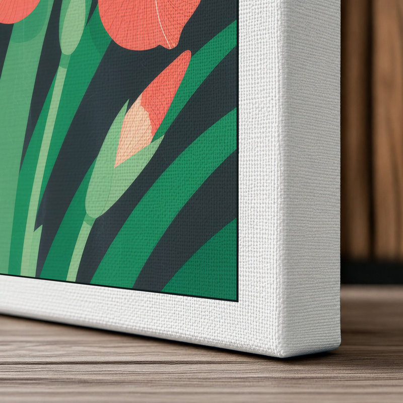 Iris Blooms Botanical - Wrapped Canvas, 36x24 - 91.4 x 61.0 cm, White Border