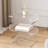 S-Shaped Acrylic Side Table, Transparent No-Assembly Multifunctional End Table with 4 Open Storage Shelves, 0.47" Thick Acrylic Accent Table for Living Room, Sofa, Bedroom & Balcony-1796478481-1793654338