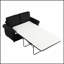 Causeuse-lit escamotable de 57,9 pouces avec matelas en mousse à mémoire de forme et ports USB pour le salon Orisfur, noir-2009806768