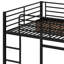 Lit mezzanine avec bureau en L et tablettes